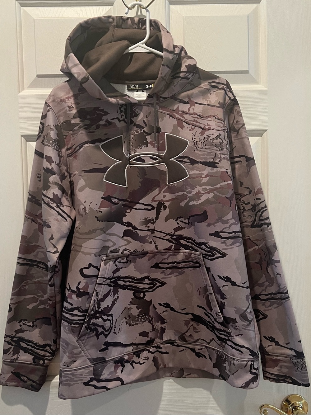 Under Armour Men’s Hoodie Camo Big Logo Hunting Pullover | Olive Size M